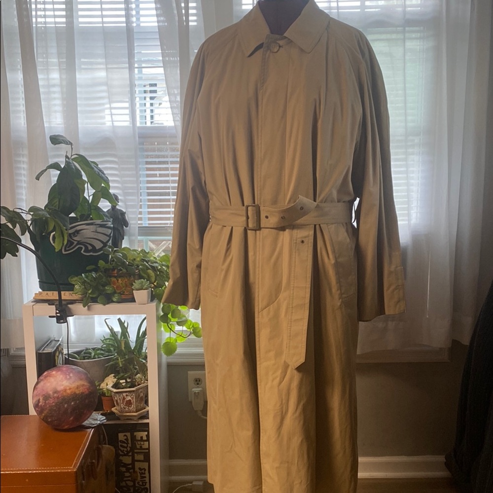 Burberry Tan Trench Coat with Belted Waist